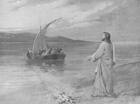 jesus fishing. Jesus Fishing With